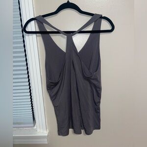 Athleta Grey Athletic Racerback Tank Top